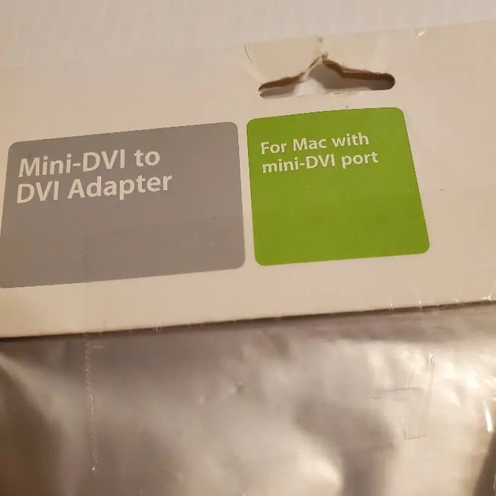 Apple Mini-DVI to DVI Adapter M9321G/B New Sealed  UPC 885909100798